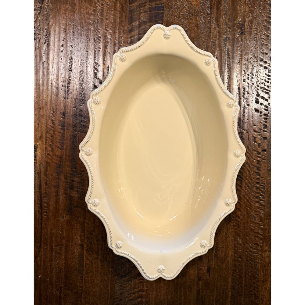 Juliska Berry & Thread Large Oval Serving Bowl 18" Portugal Stoneware